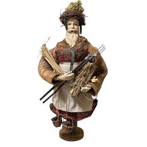 Silvestri Santa Gardener Farmer Scottish Rustic Primitive Christmas 90's RARE